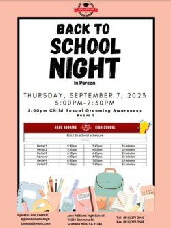 Back to School Night